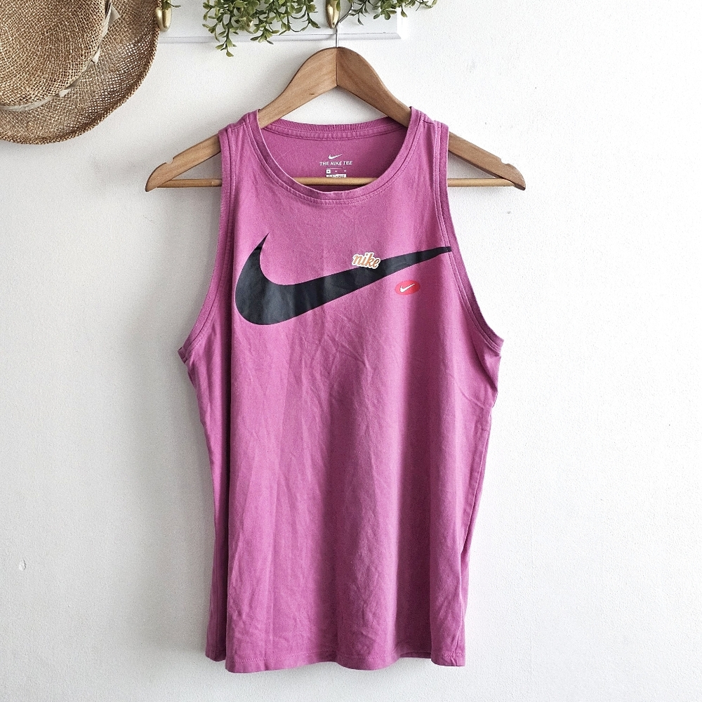 Nike Dri-FIT Pink Tank Top CK2424-691 Swoosh Graphic Athletic Shirt M
